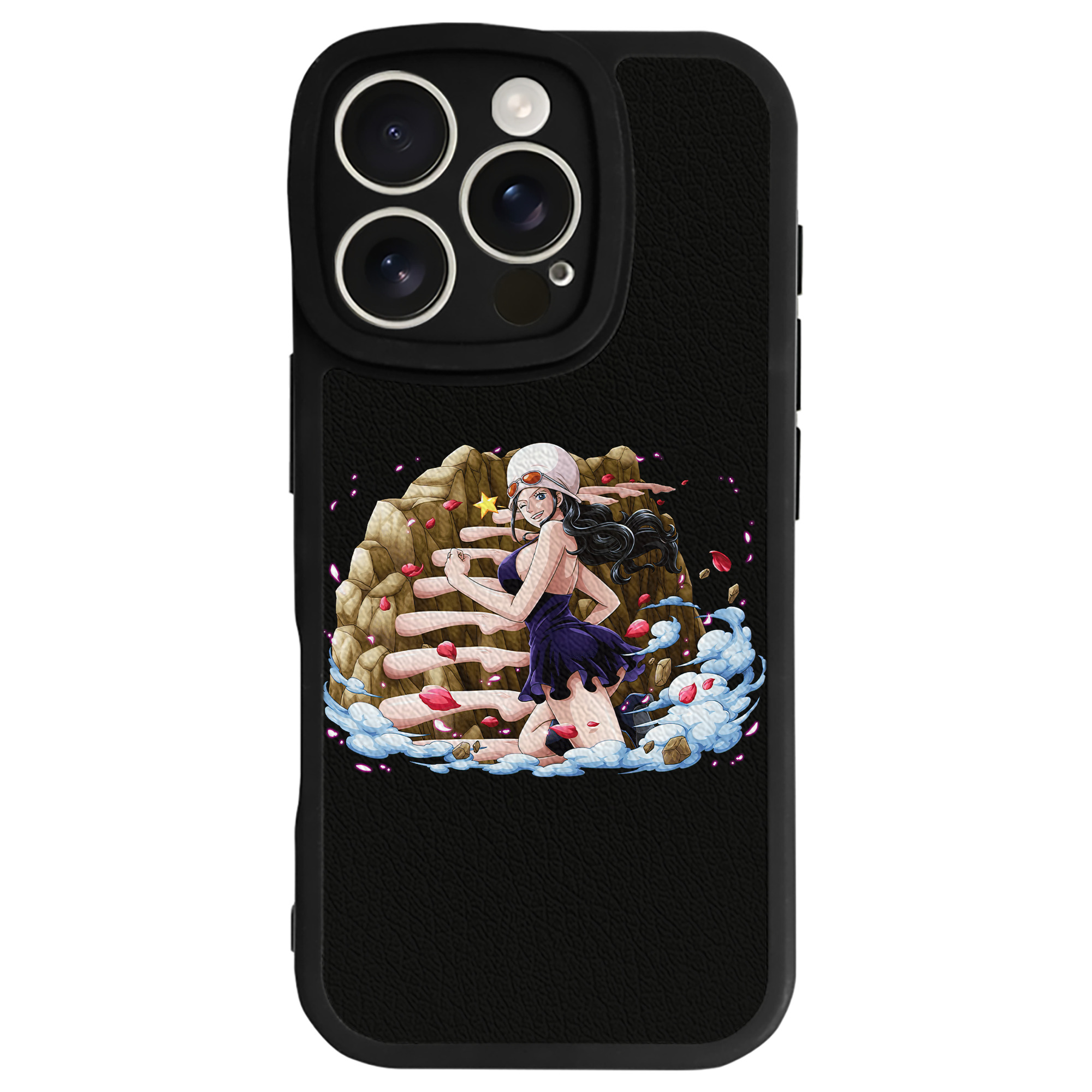 （画像用） ワンピース ニコ・ロビン ONE PIECE Nico Robin 【iPhone 16シリーズ対応】シリコンスマホケース（レザー調） 材質：シリコン